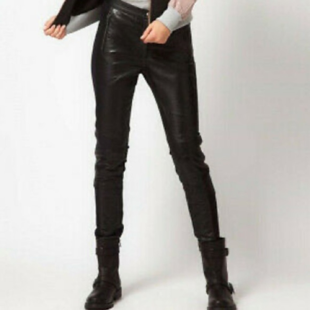Urban Code Genuine Front Leather Leggings